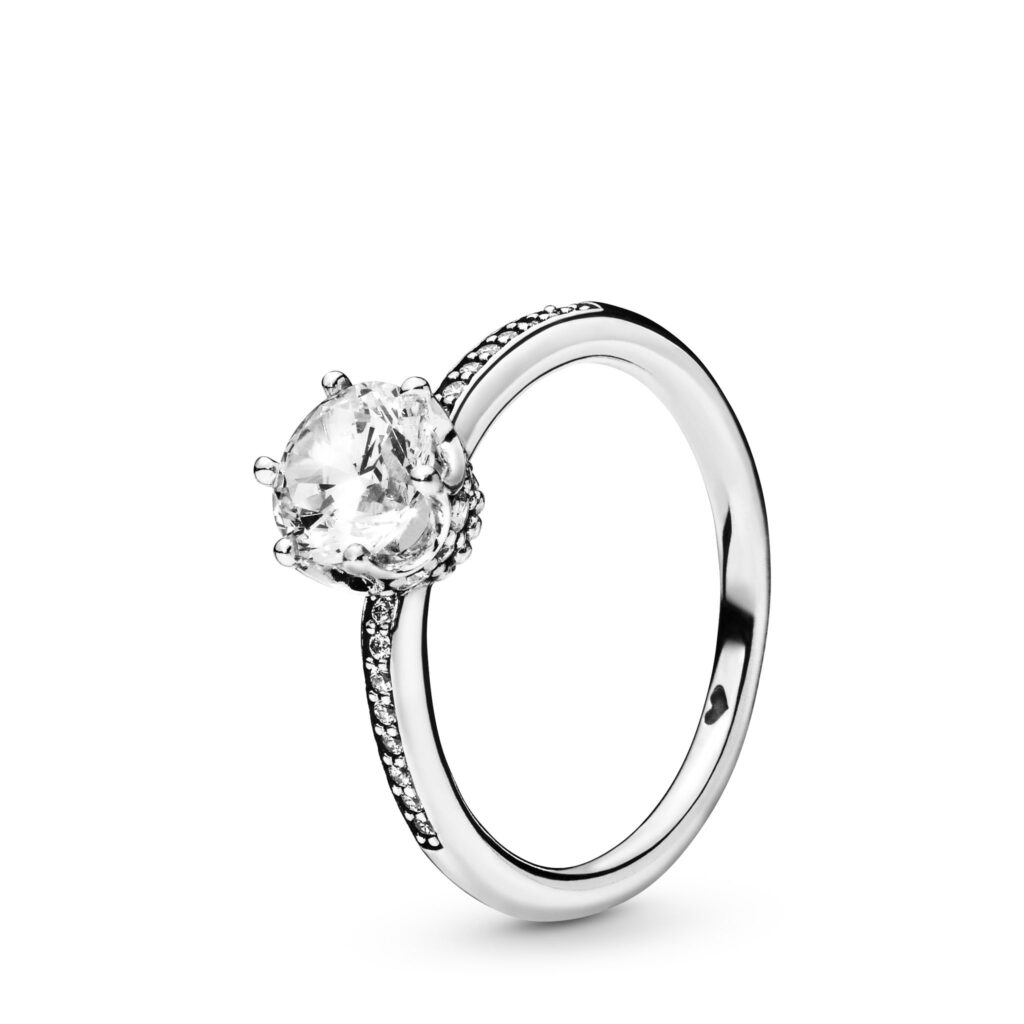 Solitärring i äkta silver