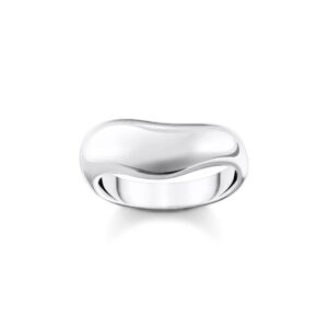 Ring i äkta silver i organisk form