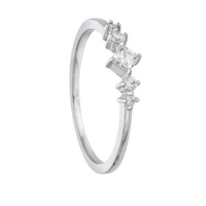 Ring i äkta silver med stenar