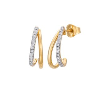 Diamantörhängen i 18K guld – Creol