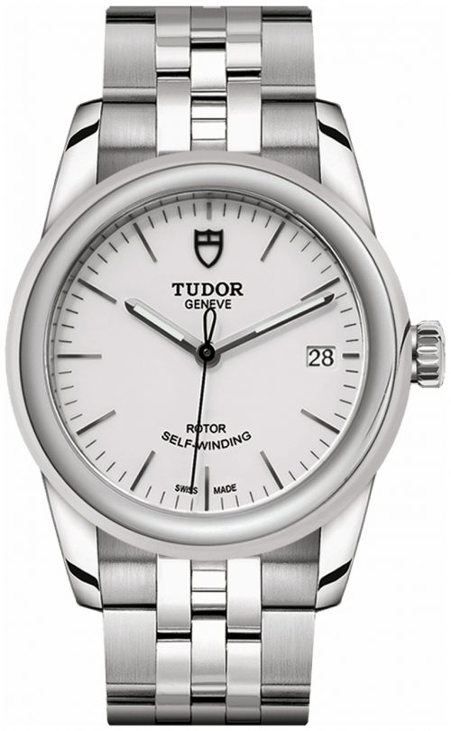 Tudor Glamour Date Damklocka 55000-0001 Vit/Stål Ø36 mm