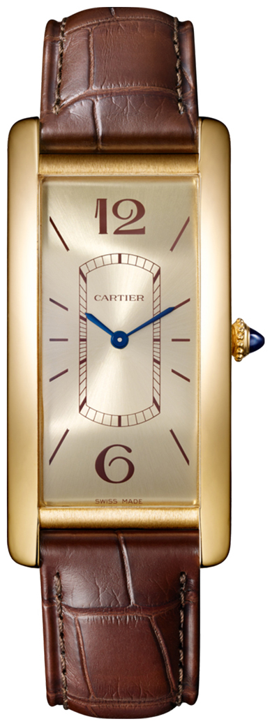 Cartier Tank Cintree Damklocka WGTA0026 Champagnefärgad/Läder