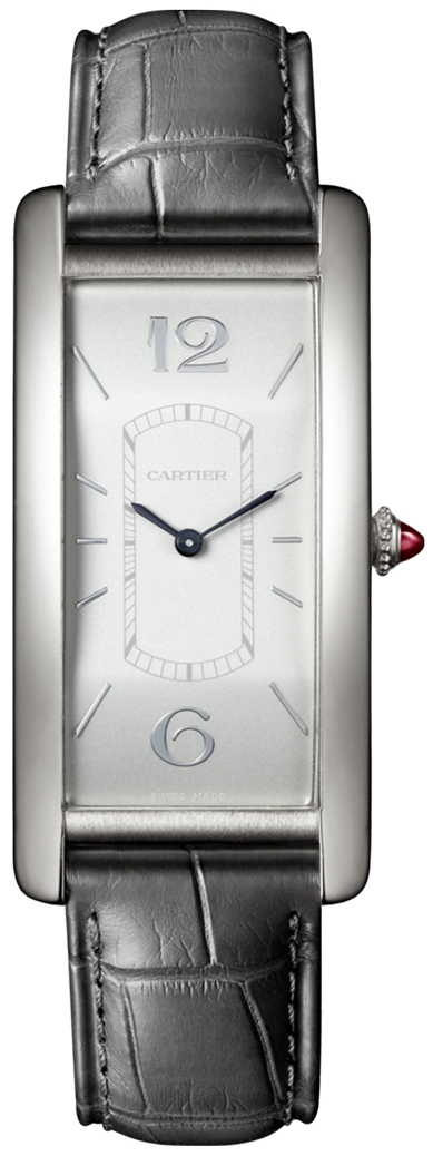 Cartier Tank Cintree Damklocka WGTA0027 Silverfärgad/Läder