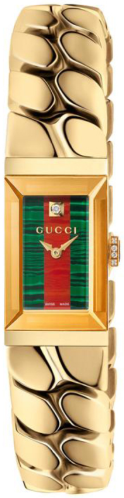 Gucci G-Frame Damklocka YA147513 Flerfärgad/18 karat gult guld