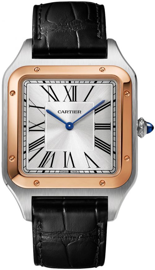 Cartier Santos Dumont Herrklocka W2SA0017 Silverfärgad/Läder