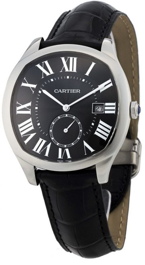 Cartier Drive de Cartier Herrklocka WSNM0009 Grå/Läder