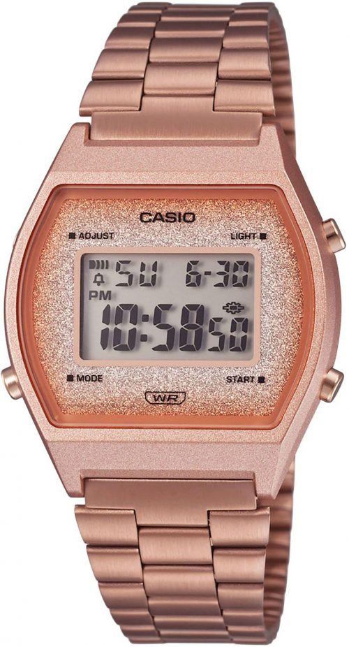 Casio 99999 B640WCG-5EF LCD/Roséguldstonat stål