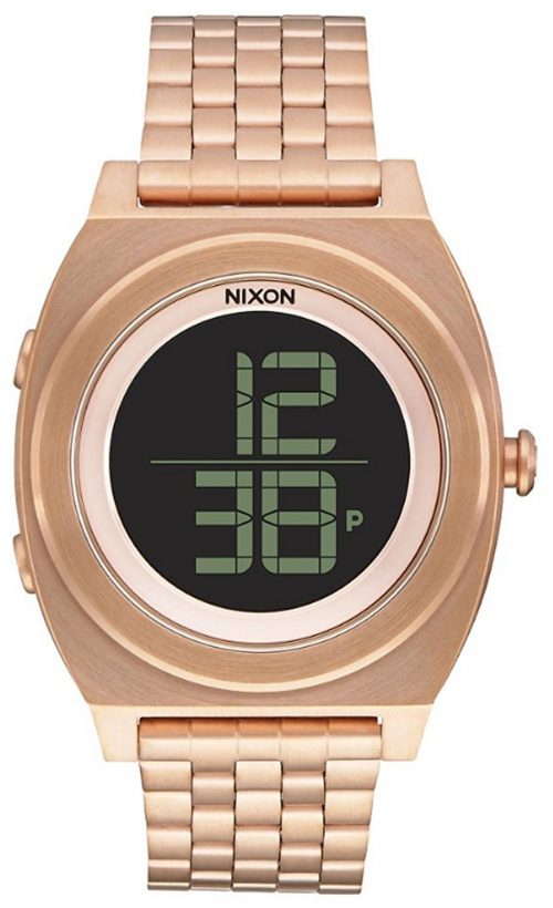 Nixon The Time Teller Herrklocka A948897-00 LCD/Roséguldstonat stål