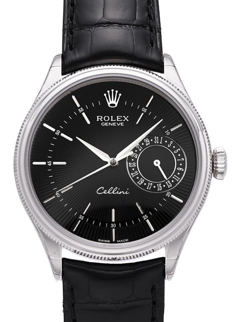 Rolex Cellini Date Herrklocka 50519-0007 Svart/Läder Ø39 mm