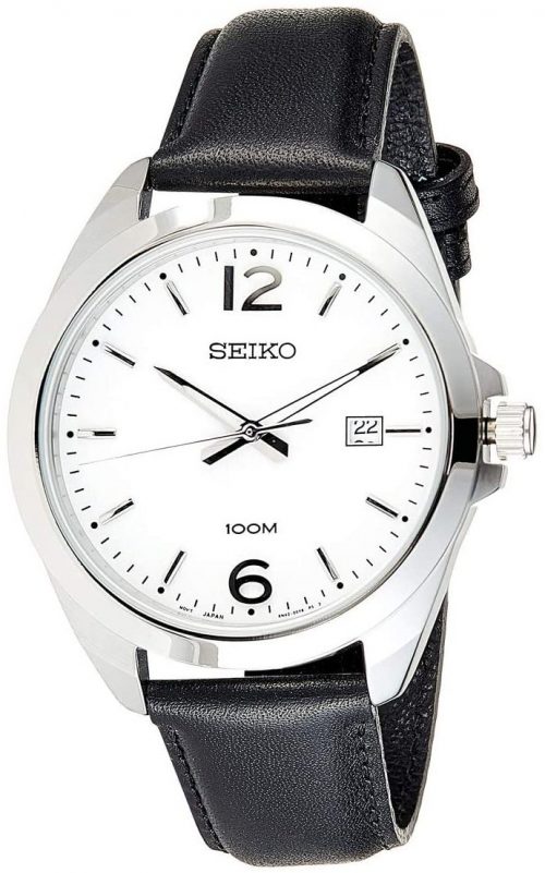 Seiko Classic Herrklocka SUR213P1 Vit/Läder Ø42 mm